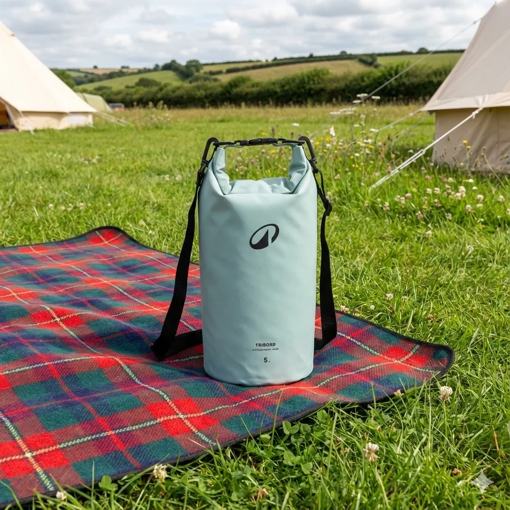 A small 5L dry bag suitable for a phone and keys.