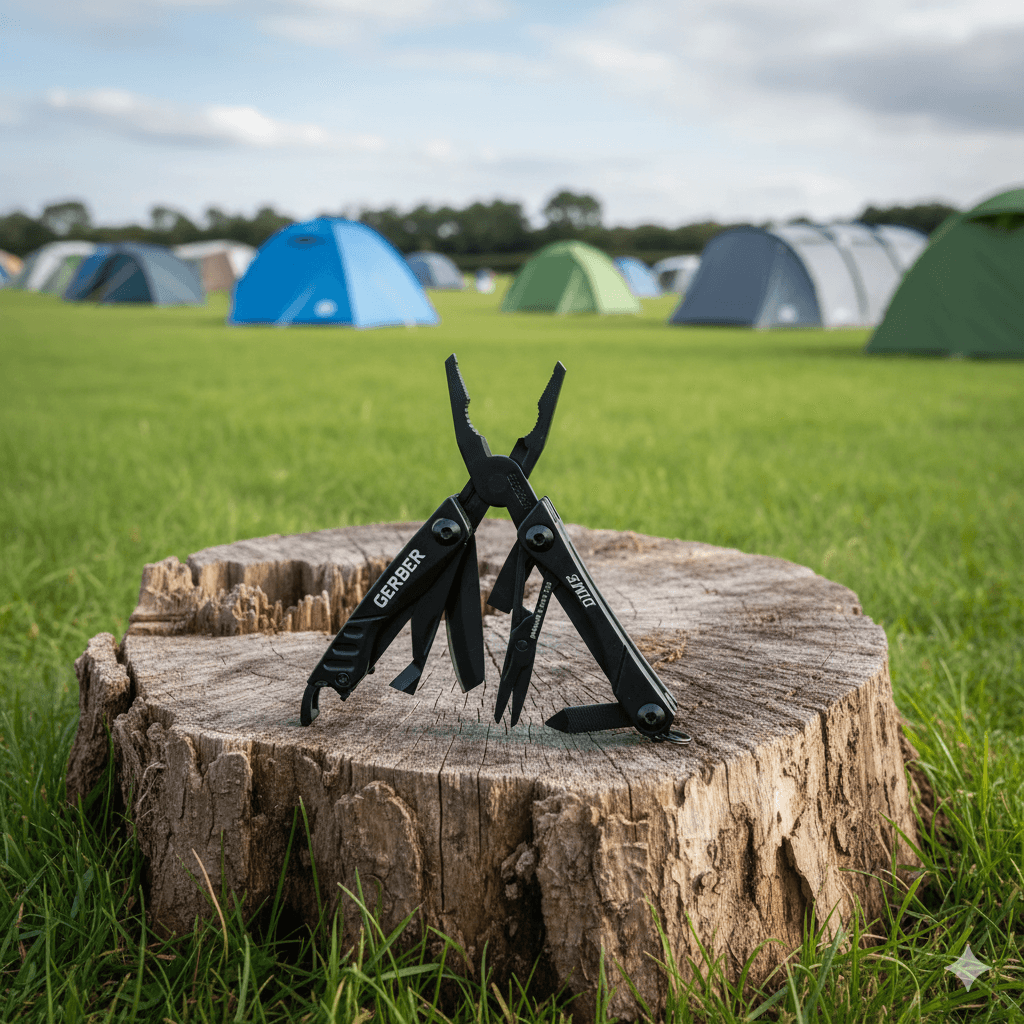 The tiny Gerber Dime multi-tool next to a key for scale.