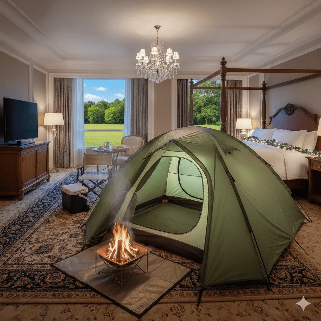 whats better camping or a hotel stay