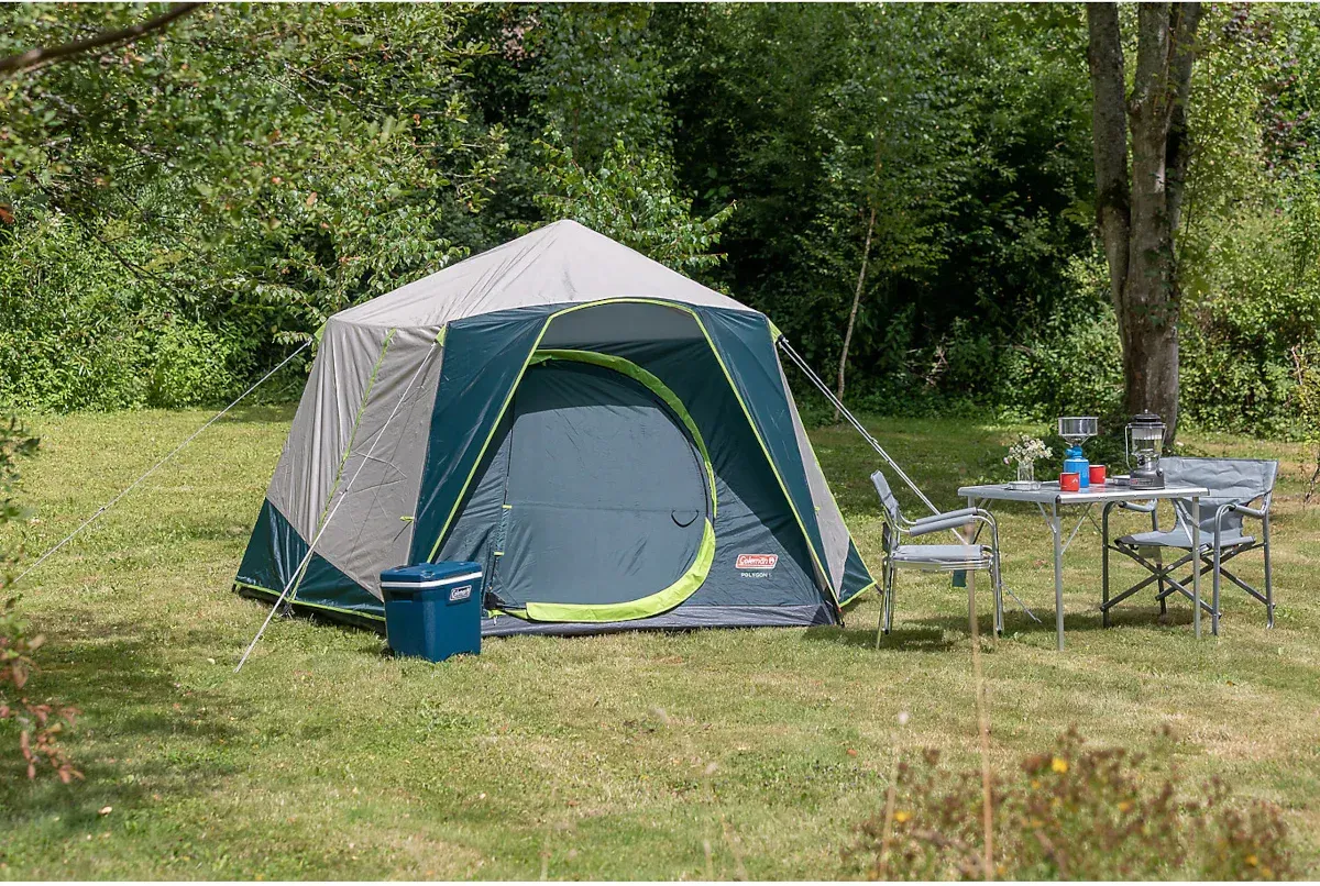 A unique Coleman Polygon 5 person tent.